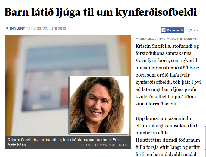 Screenshot Kristín Snæfells