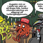 Og hér er smávegis covid-grín handa yfirvaldinu